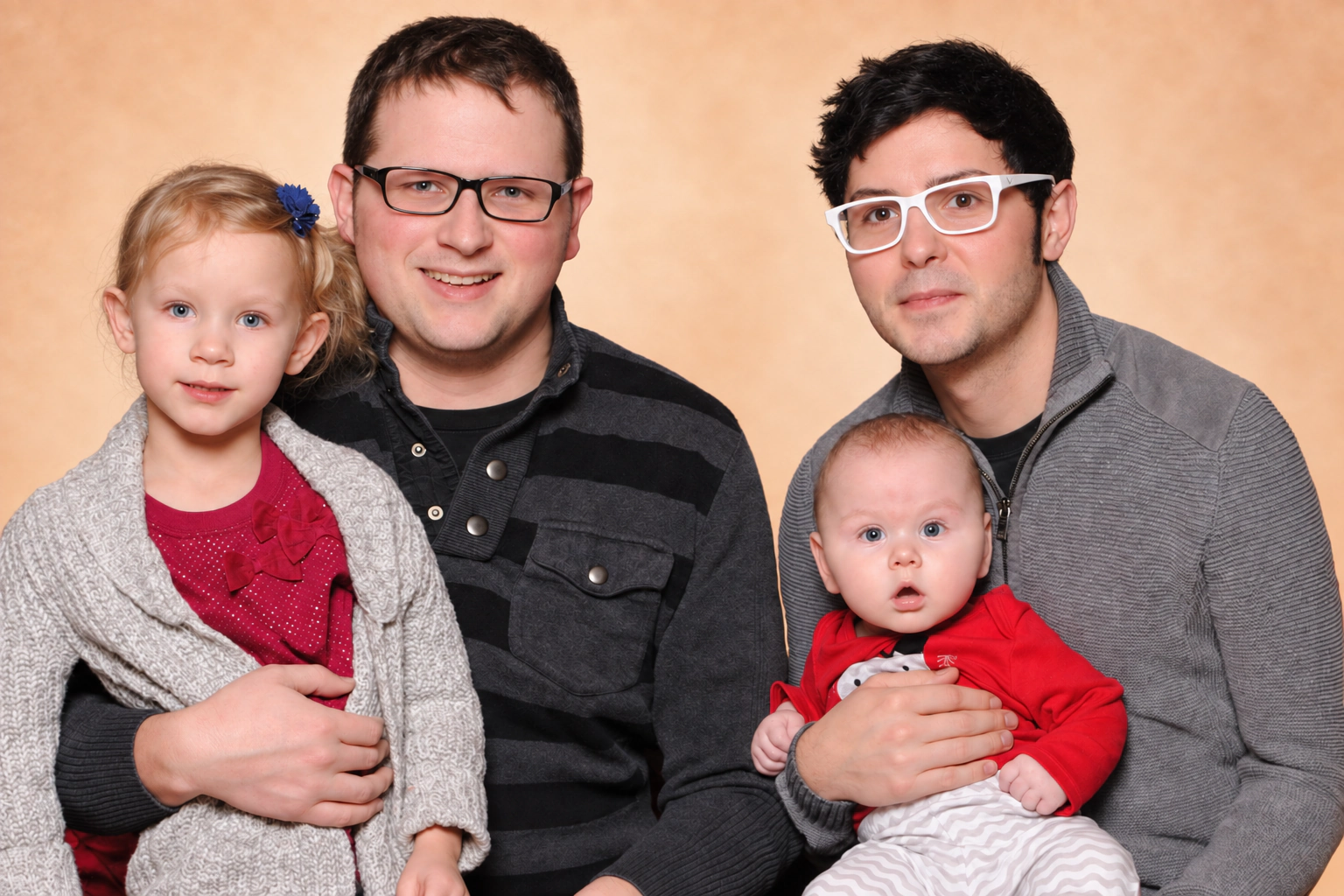 Adam and Frank Golden with their family in 2016.