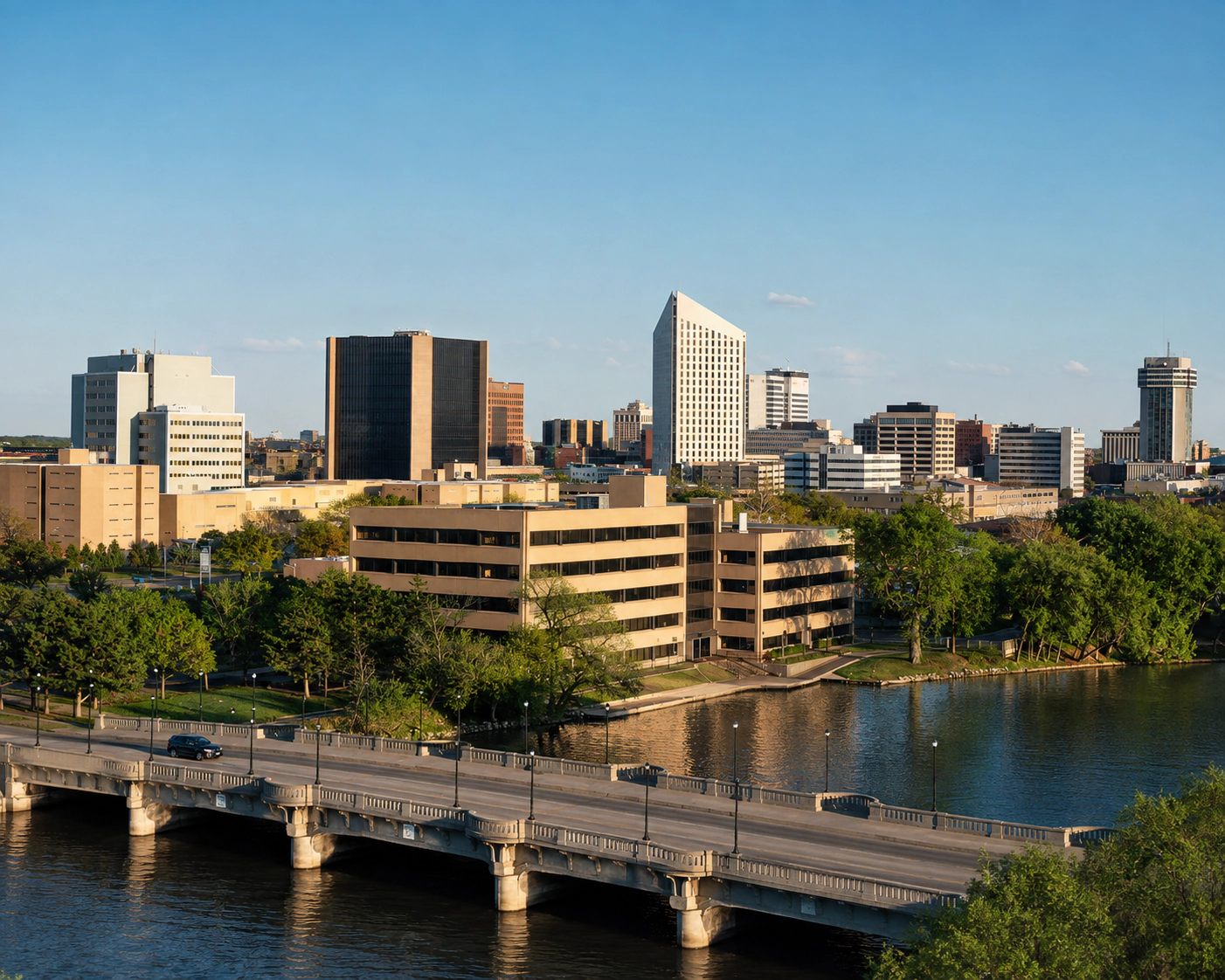 A representative city view in Kansas.