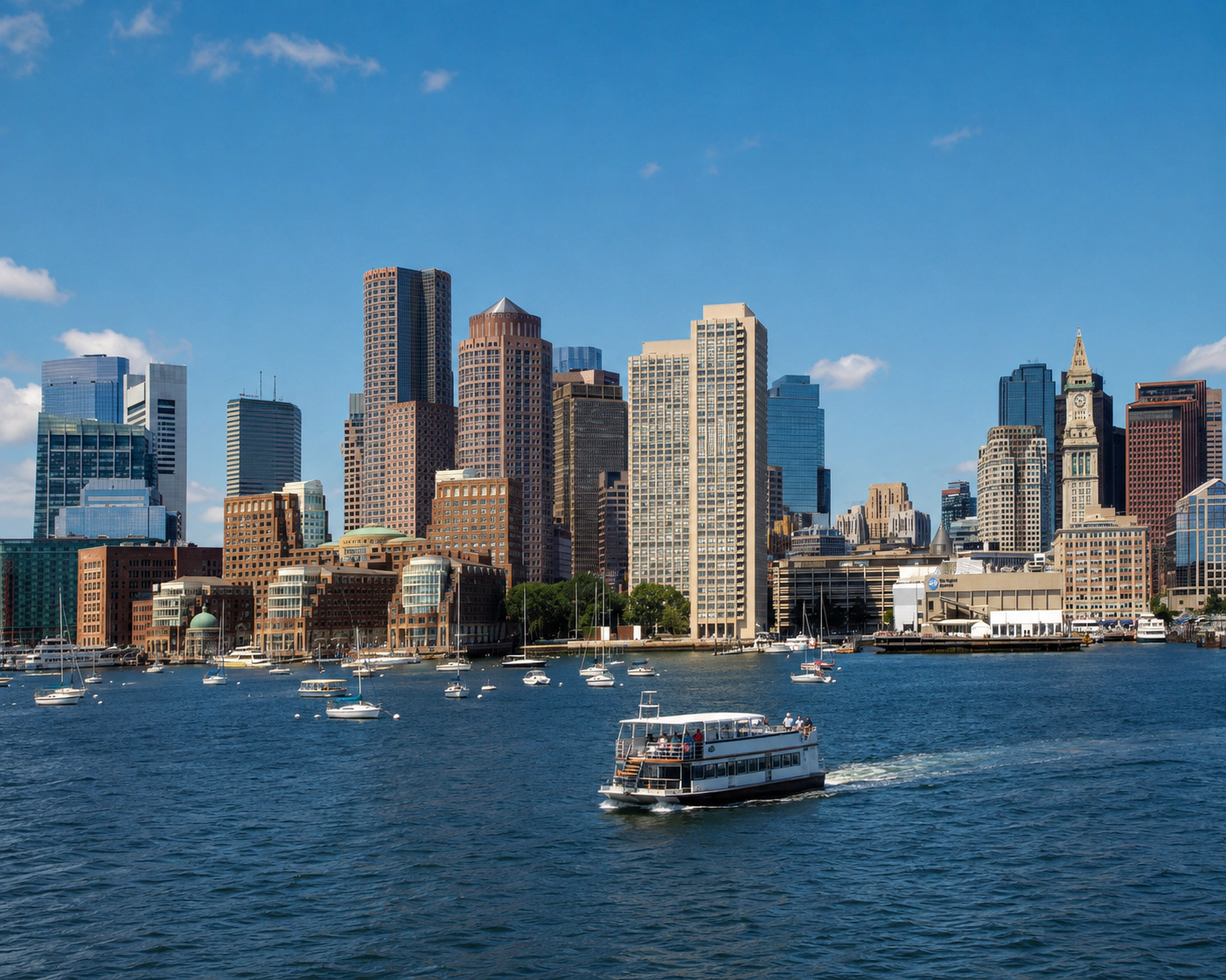 A representative city view in Massachusetts.