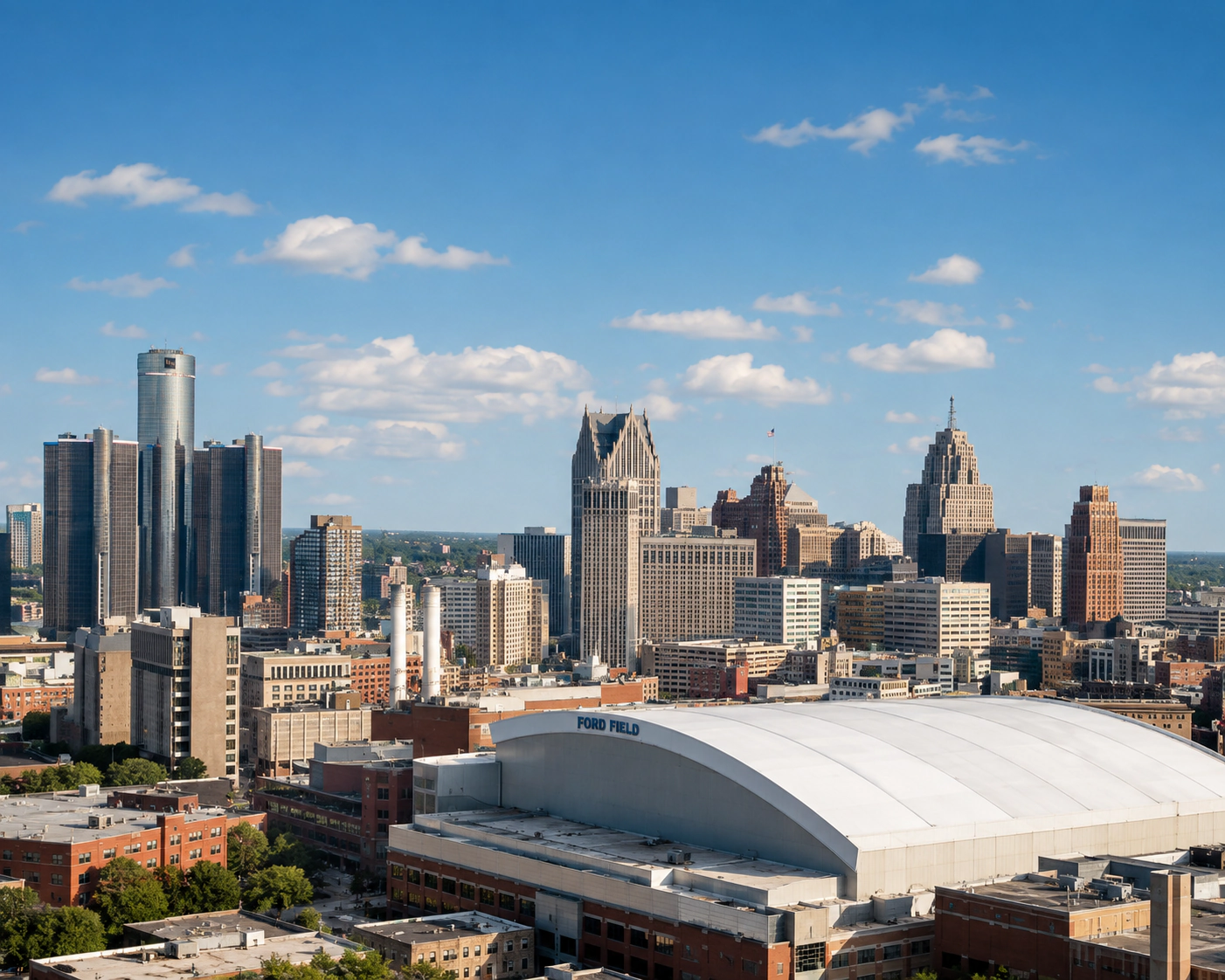 A representative city view in Michigan.