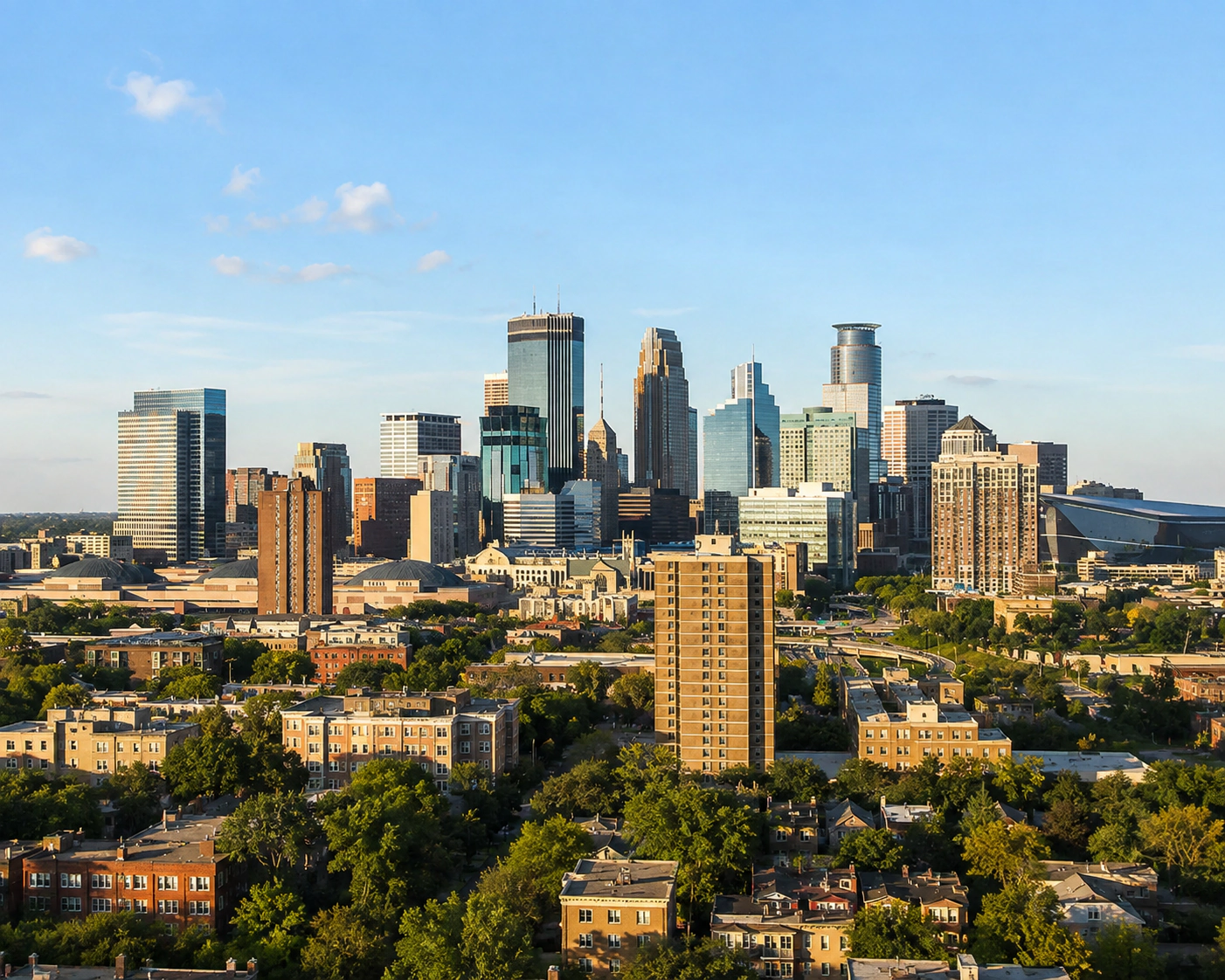 A representative city view in Minnesota.