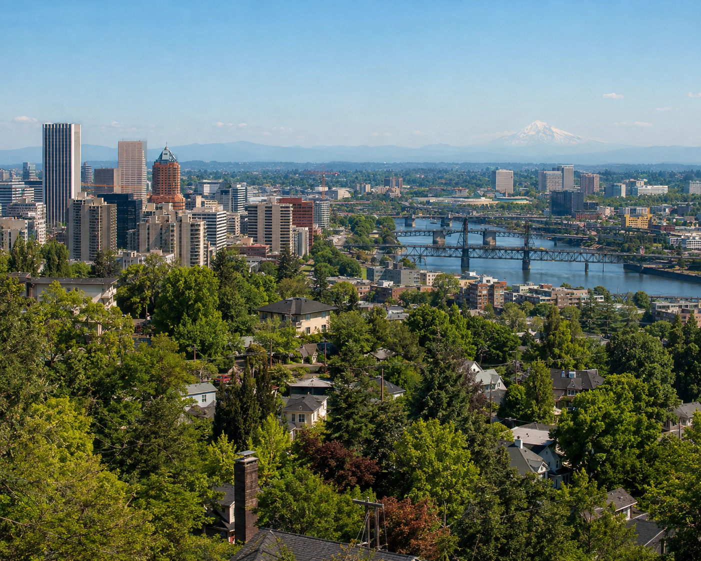 A representative city view in Oregon.
