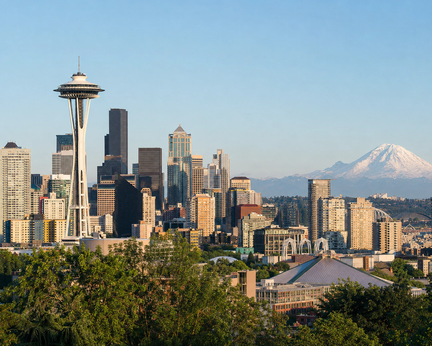 A representative city view in Washington.