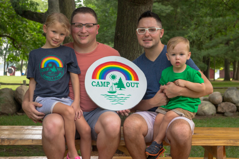 The Golden family attending CampOut Family Camp 2018.