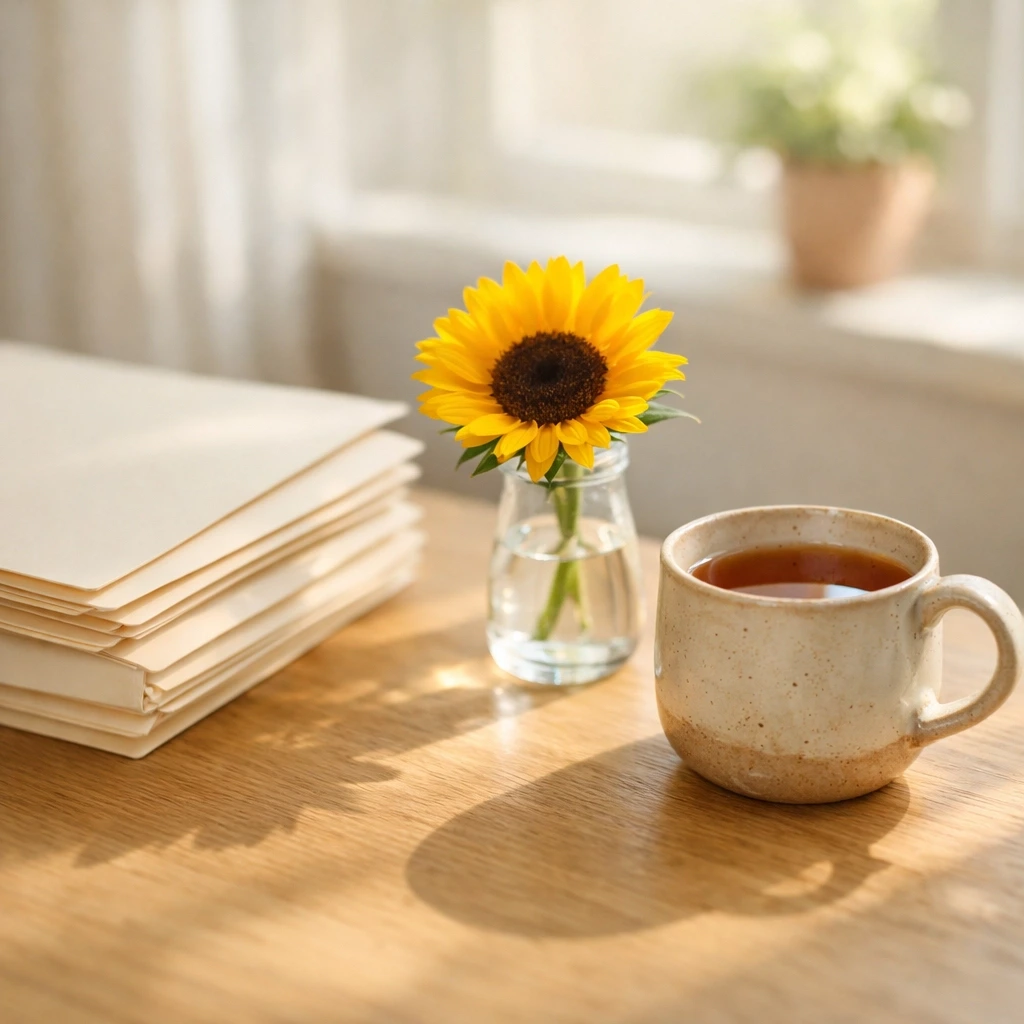 Organized medical folders on a bright desk representing the record review for Kansas surrogate candidates.