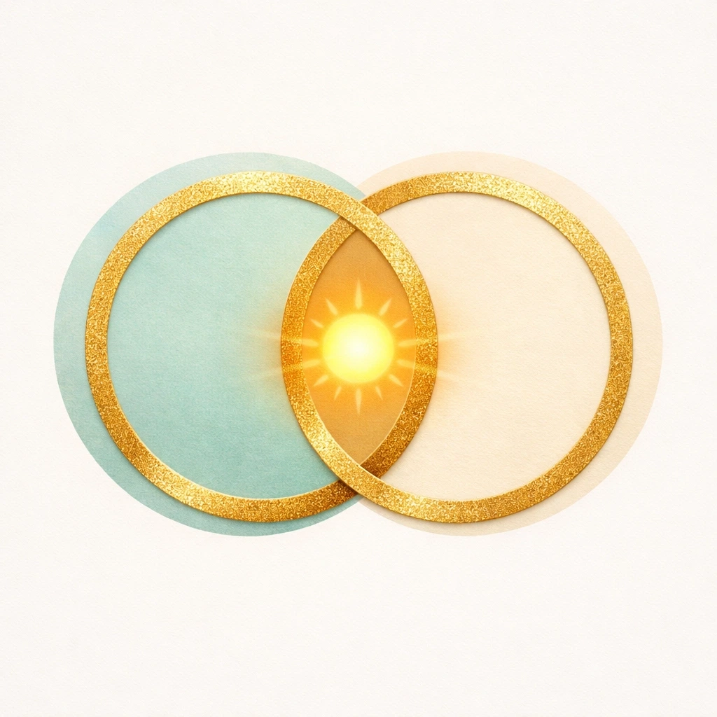 Graphic symbol of the secure legal partnership and protection provided to surrogates under Maine law.