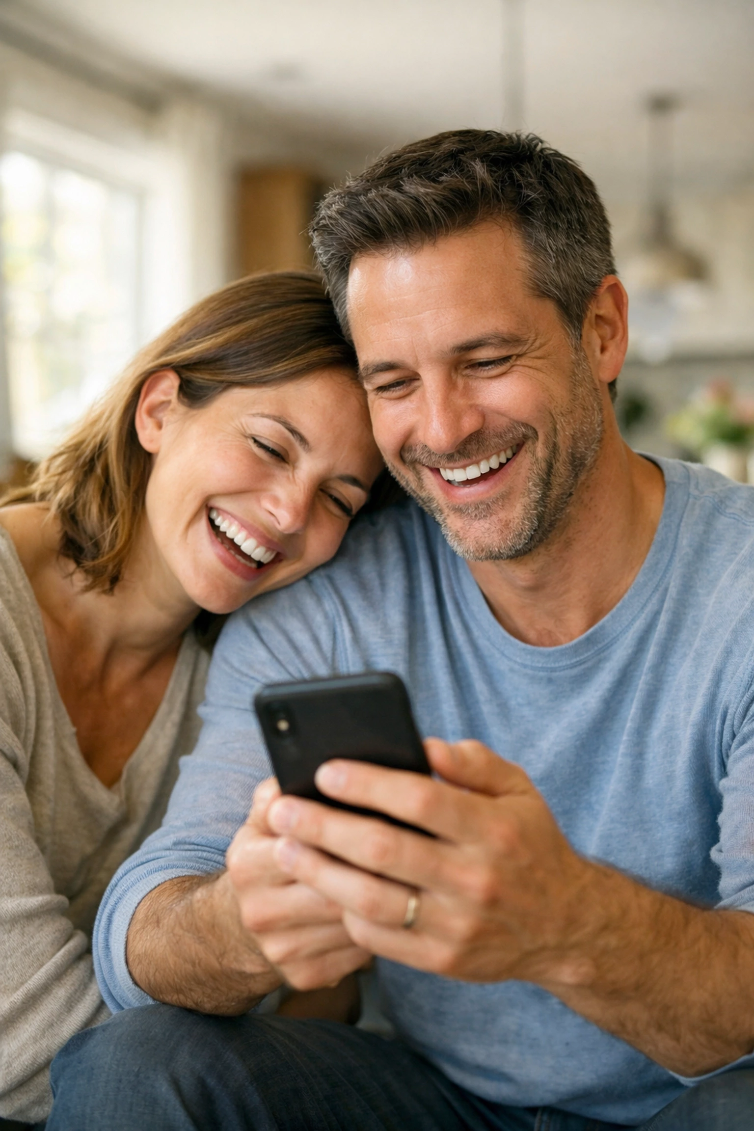 Happy Intended Parents experiencing relief and confidence while tracking their surrogacy escrow account.