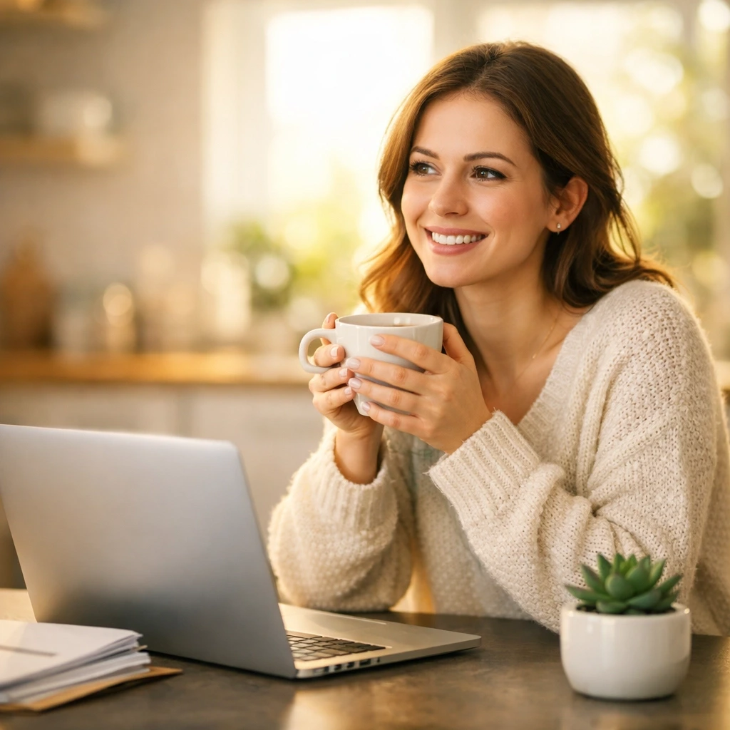 Woman researching Colorado surrogate clinic screening requirements at home