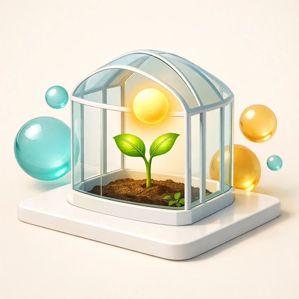 Abstract visual representing growth and medical milestones within the Nevada surrogacy process.