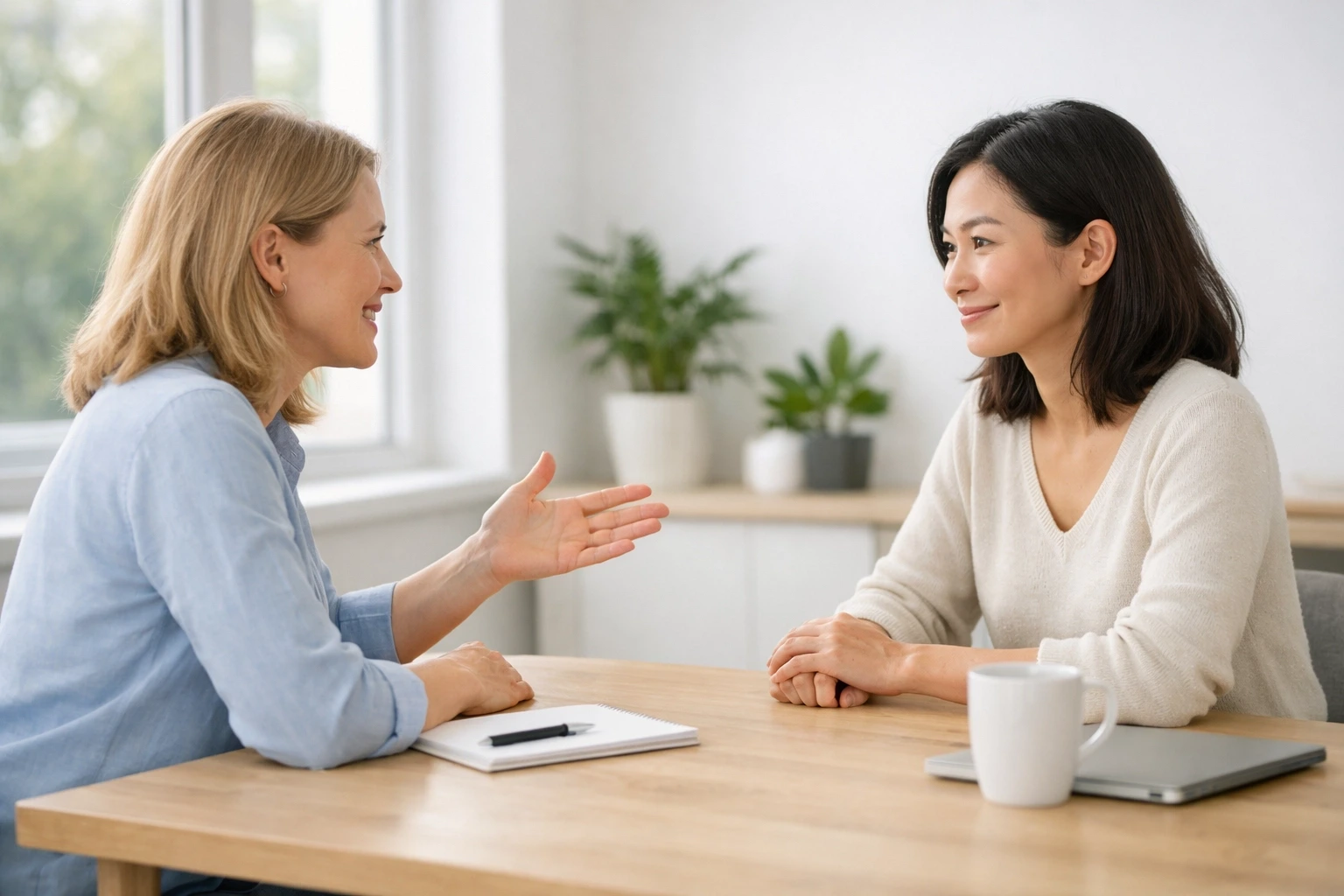 Surrogate receiving supportive guidance from care team during Colorado surrogacy process