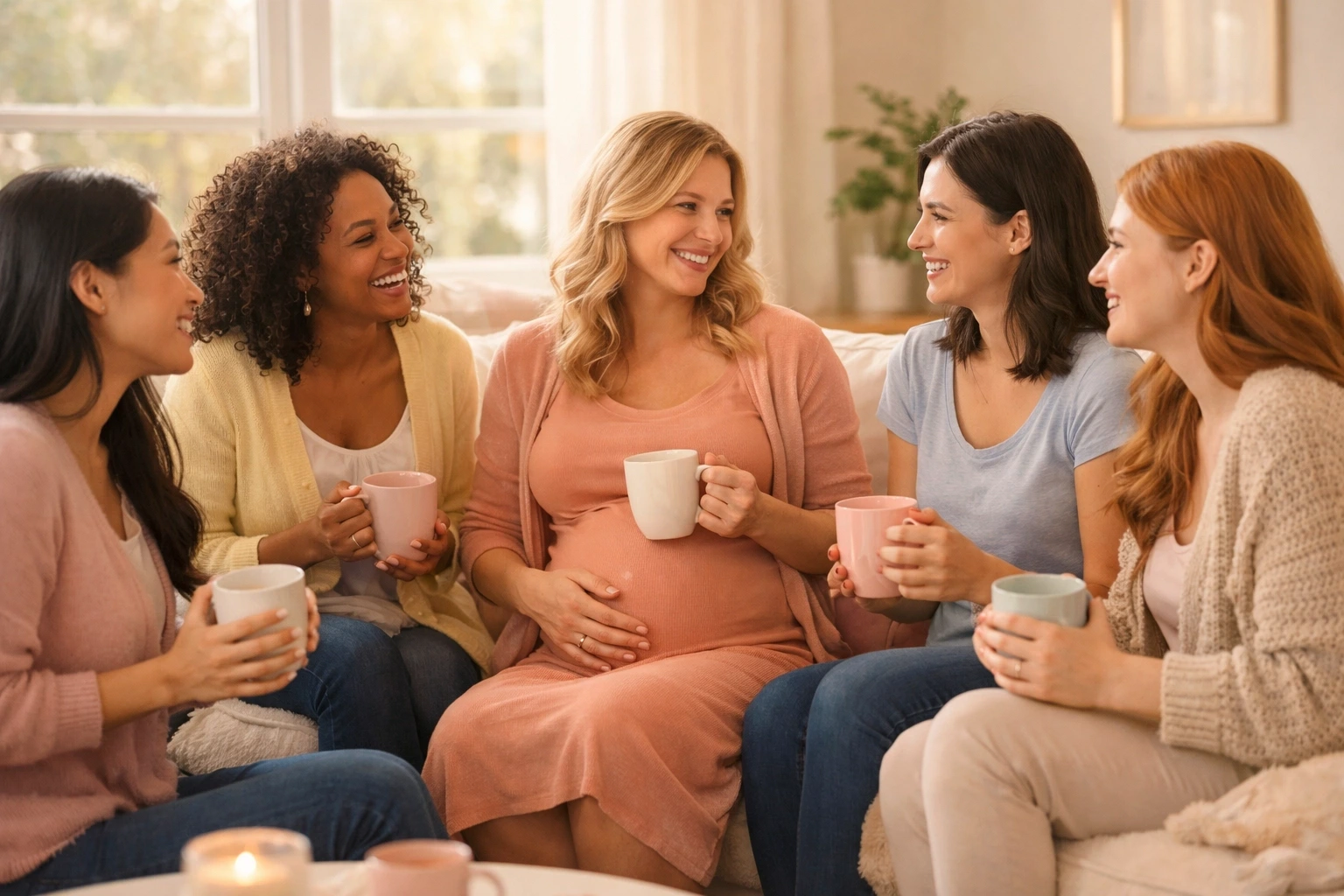 Women discussing Minnesota surrogate requirements together in supportive community setting