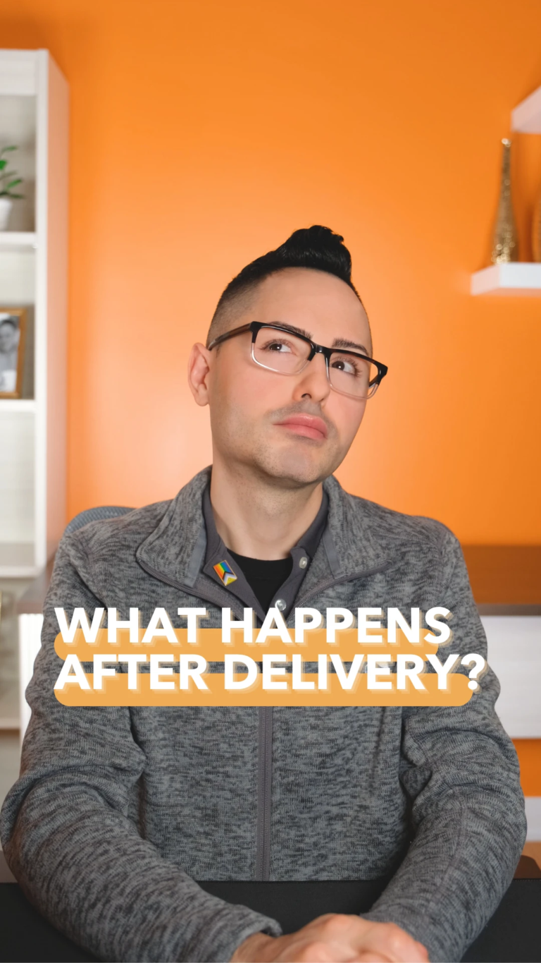 What happens after delivery