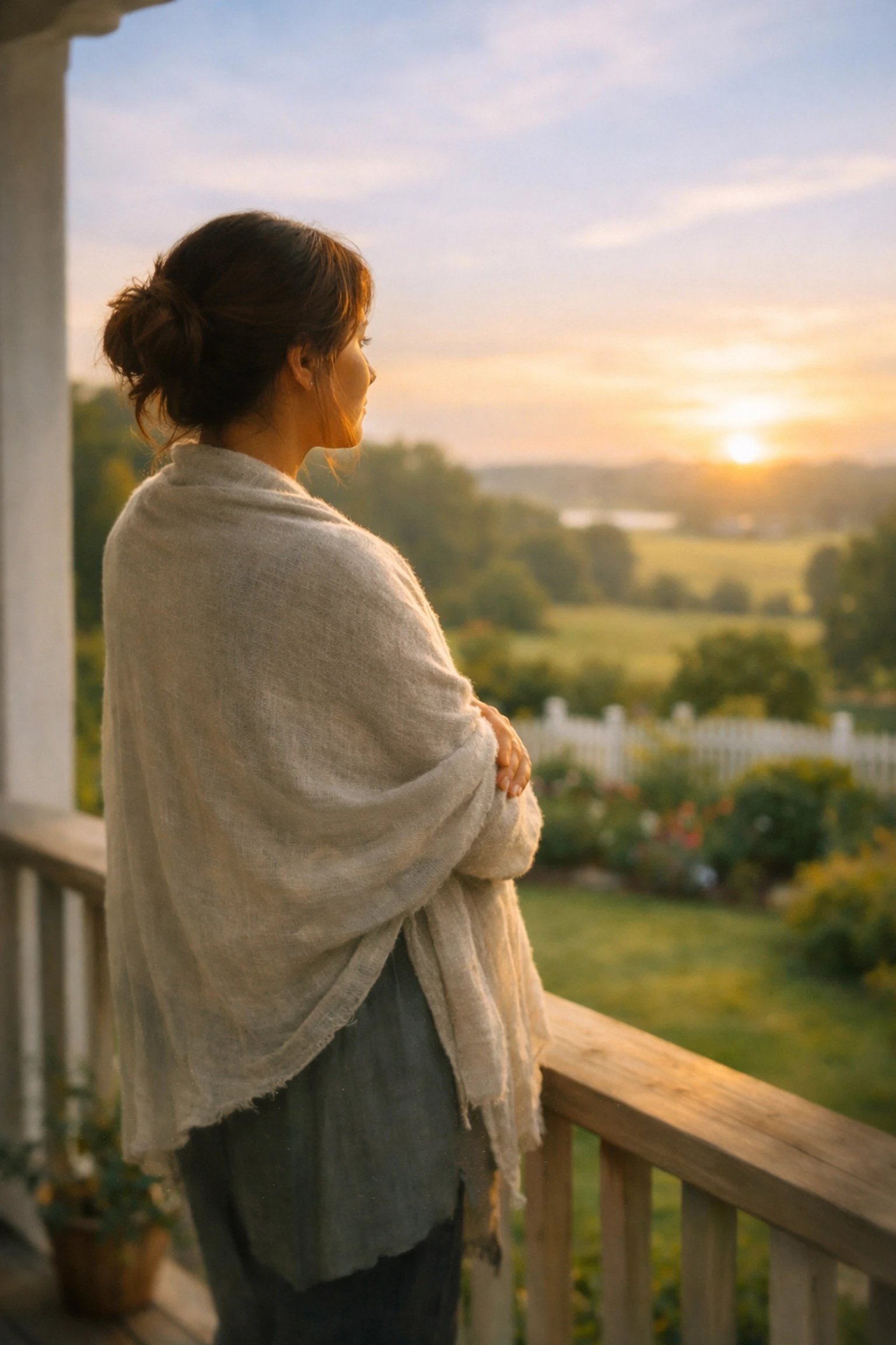 A woman overlooking a Maryland landscape, considering surrogate eligibility and requirements.
