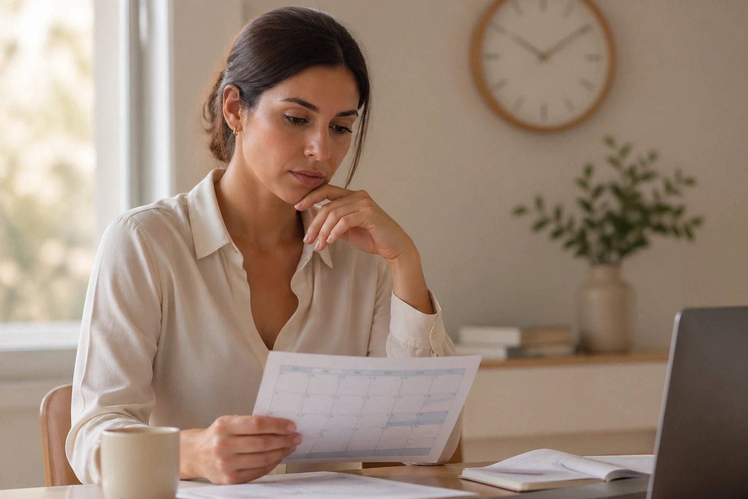 Prospective Surrogate reviewing a payment schedule during agency research.