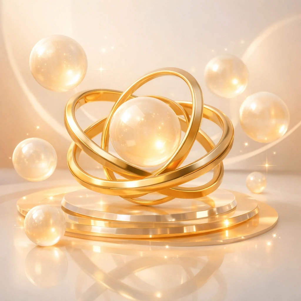 Abstract golden rings illustrating the organized and transparent structure of modern Connecticut surrogacy.