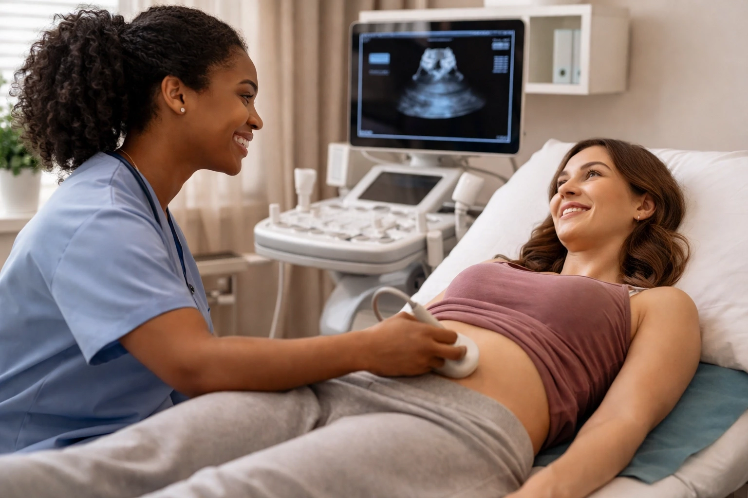 Pennsylvania Surrogate undergoing diagnostic testing at a fertility clinic