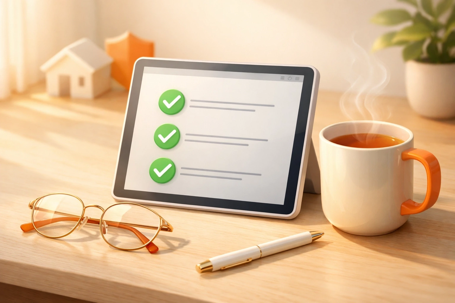 Professional Massachusetts surrogacy insurance review checklist on a tablet for a surrogate