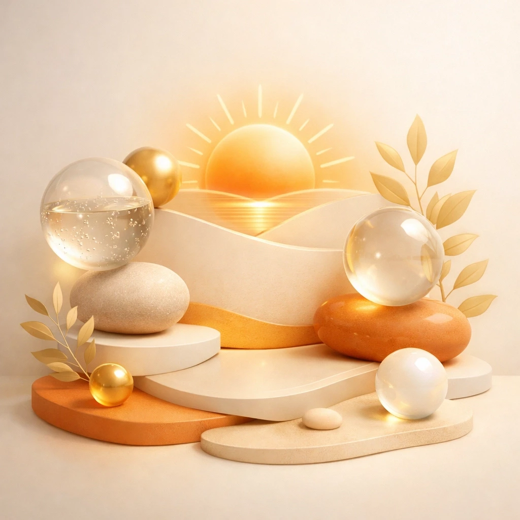 An abstract illustration representing the health and wellness standards for Georgia surrogacy.