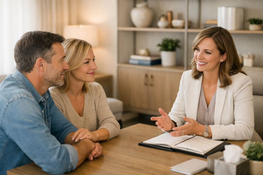 Intended Parents meeting with a surrogacy professional to learn how to choose a surrogacy agency