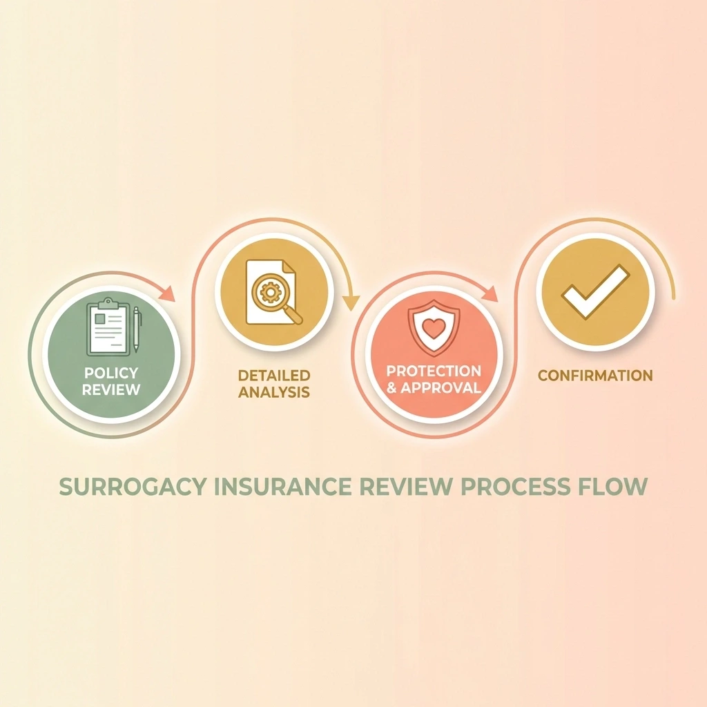 An illustration of the financial security and peace of mind provided by specialized surrogacy insurance for gestational carriers in California.
