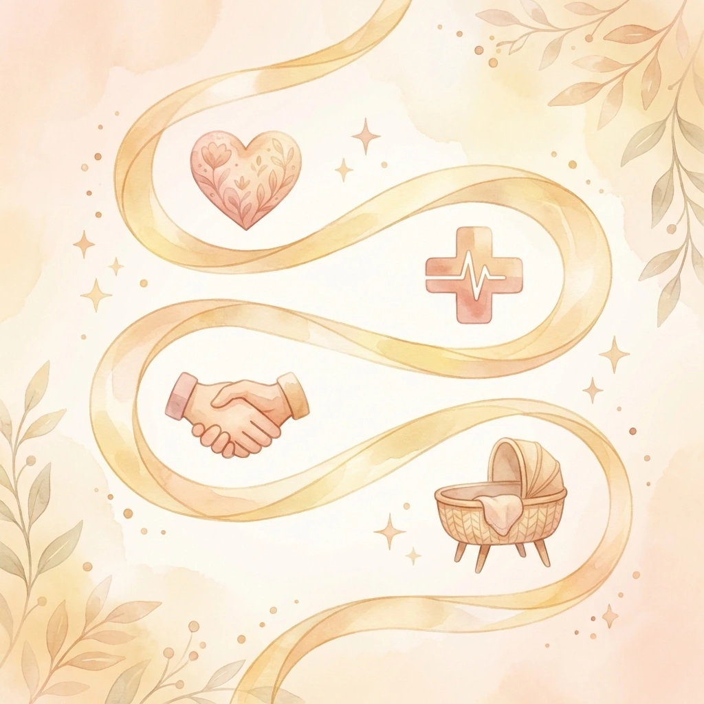 A visual representing the balance of altruistic motivation and fair compensation for gestational surrogates at Golden Surrogacy.