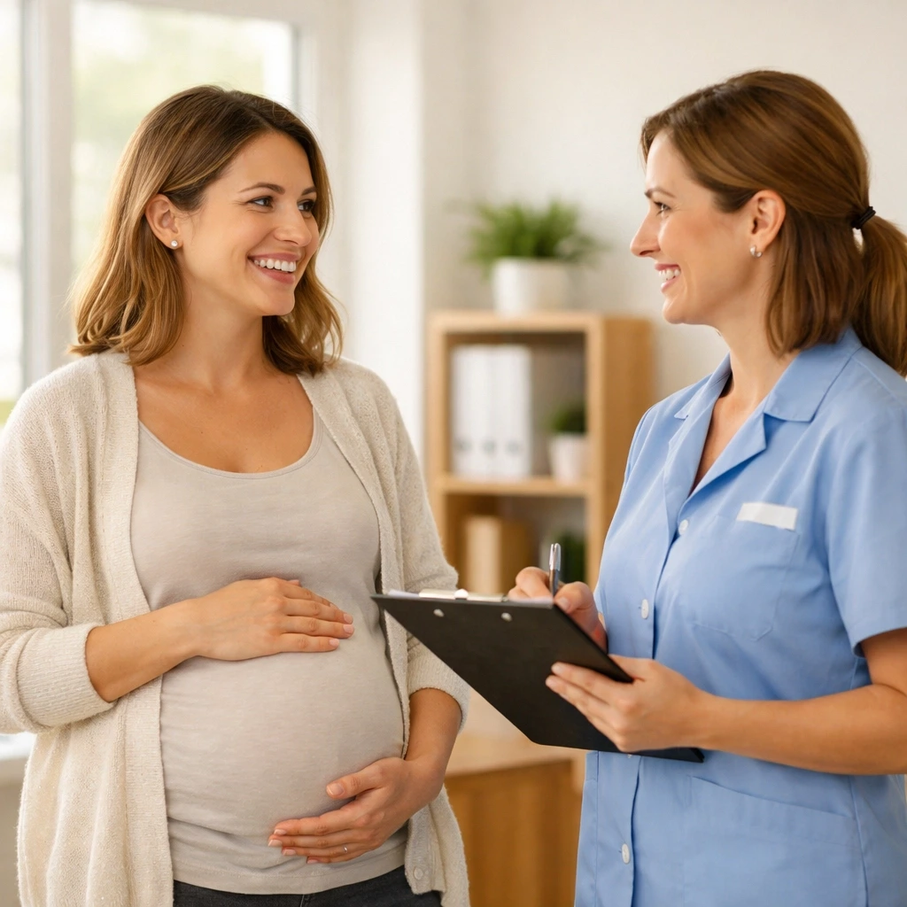 Texas surrogate discussing insurance with healthcare coordinator