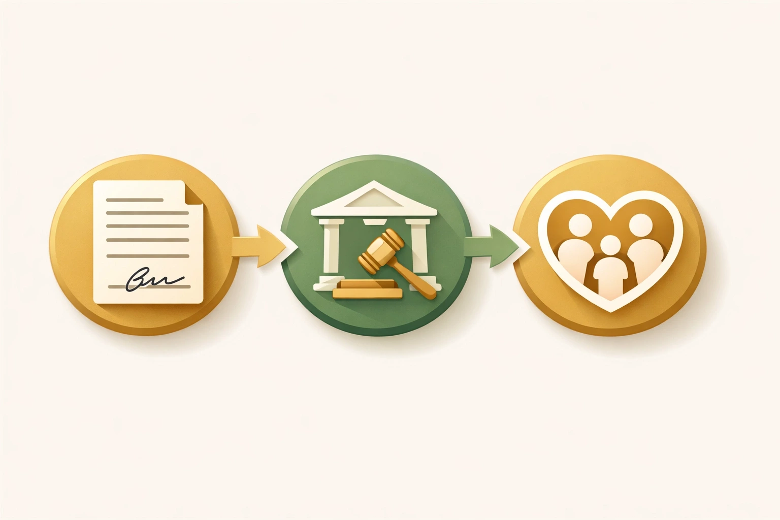 Texas surrogacy legal process showing contract, court validation, and family formation steps