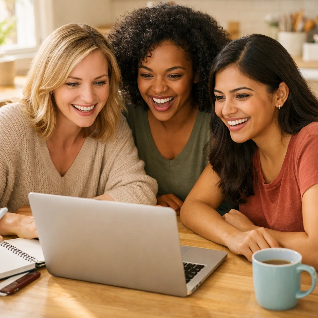 Women researching Texas surrogate requirements together at home