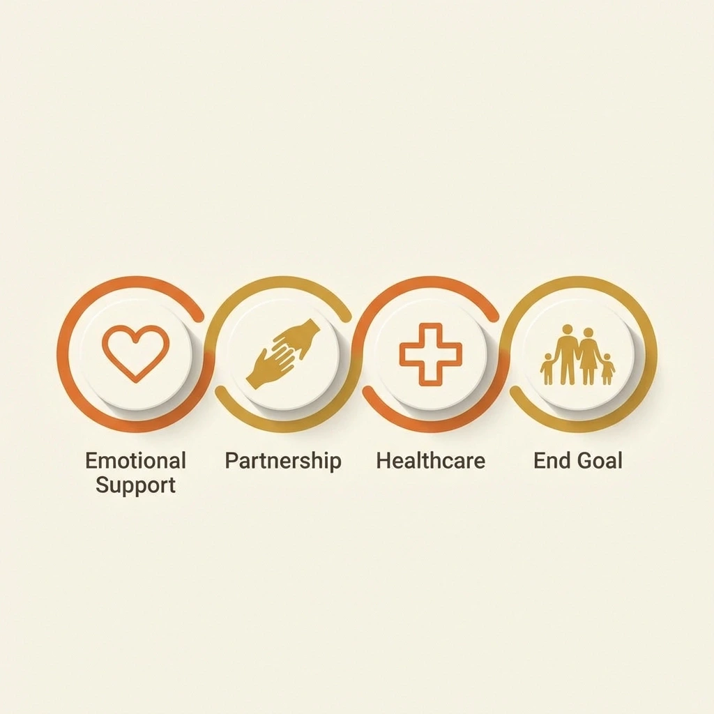 A visual highlighting the importance of thorough medical and psychological evaluations, warning against rushed or inadequate screening processes at some surrogacy agencies.
