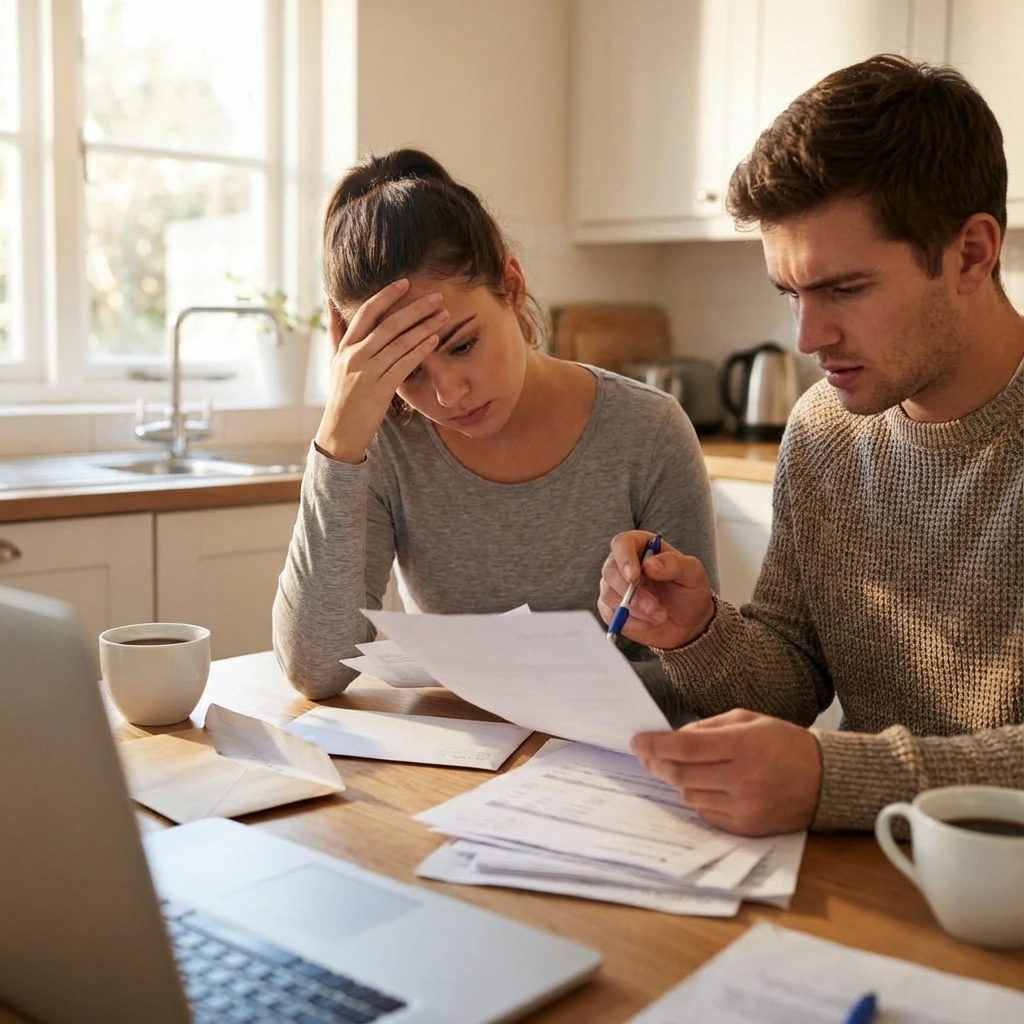 A professional representation of financial transparency in surrogacy, contrasting clear pricing models with common hidden fee red flags at some Illinois agencies.