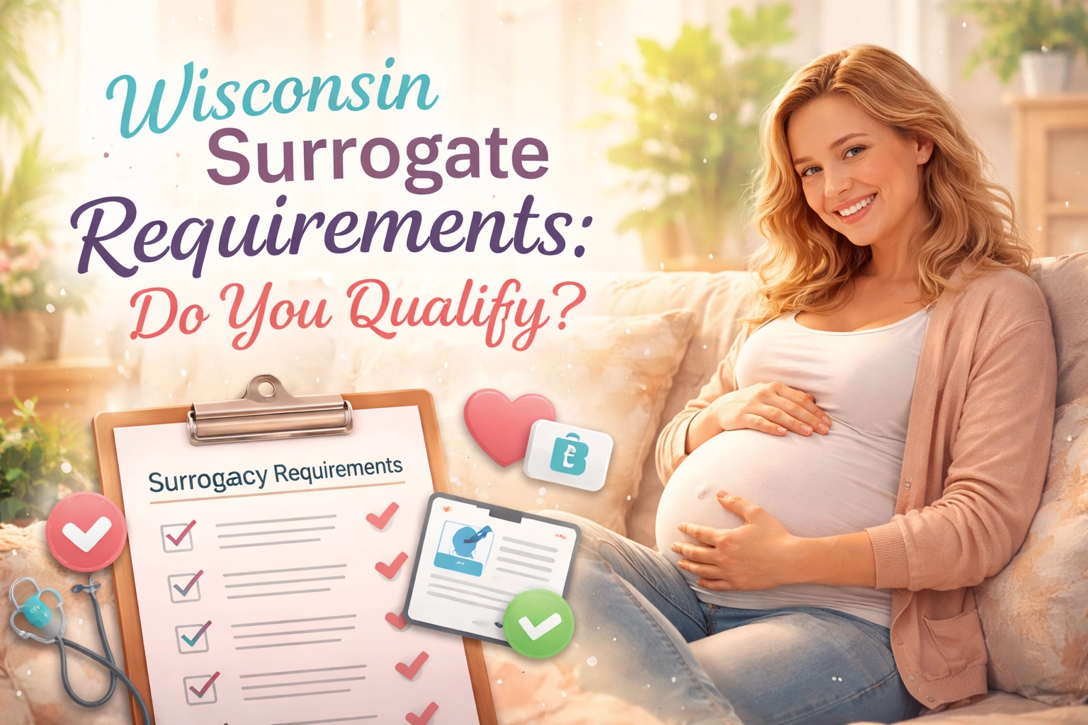 Wisconsin surrogate requirements overview showing eligibility criteria for gestational surrogates