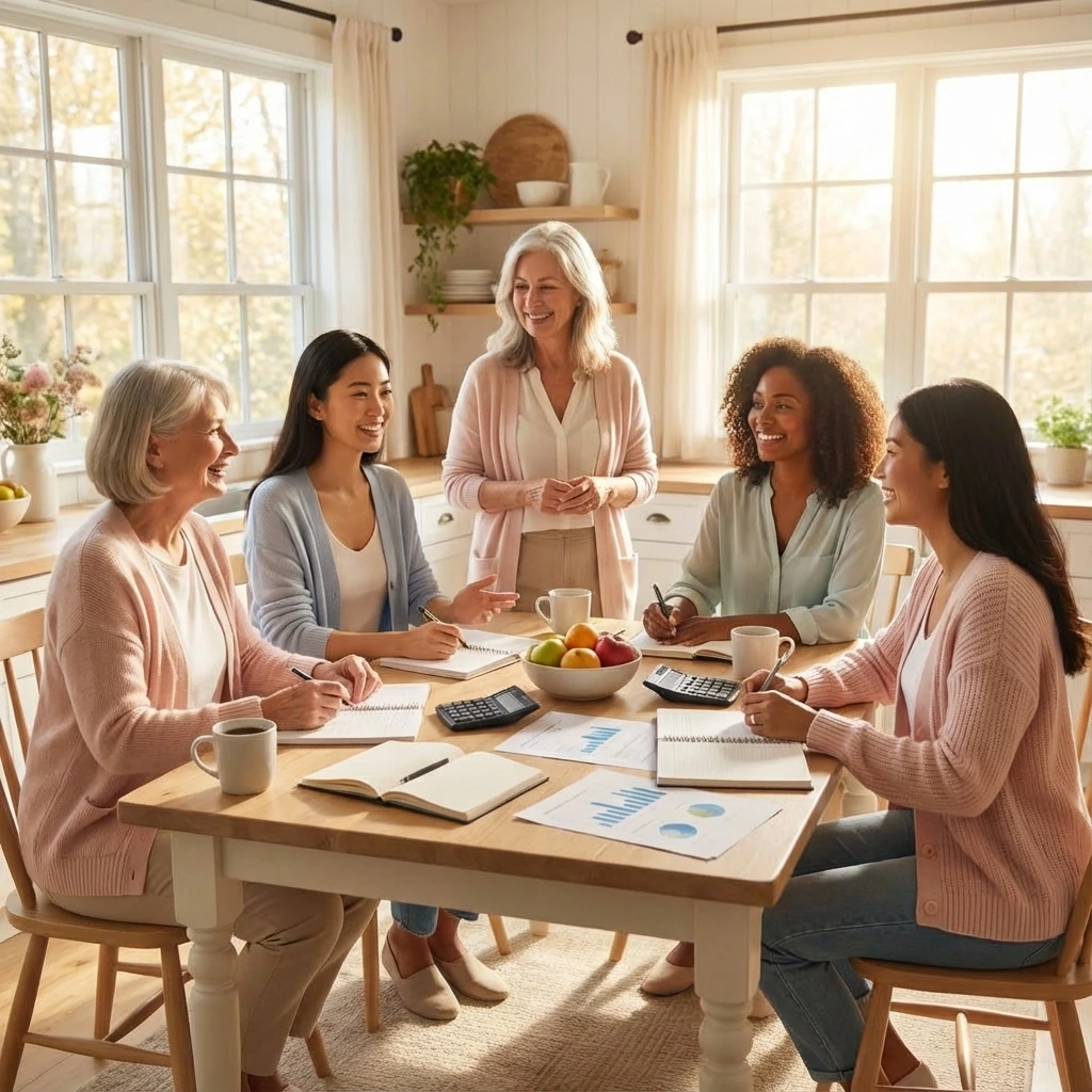A prospective Surrogate smiling confidently while reviewing her transparent and secure financial compensation package for a 2026 surrogacy journey.