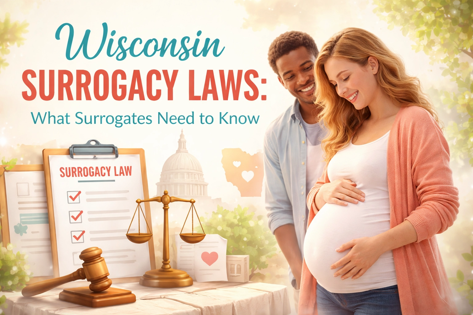 Wisconsin surrogacy laws overview outlining legal rights and requirements for gestational surrogates