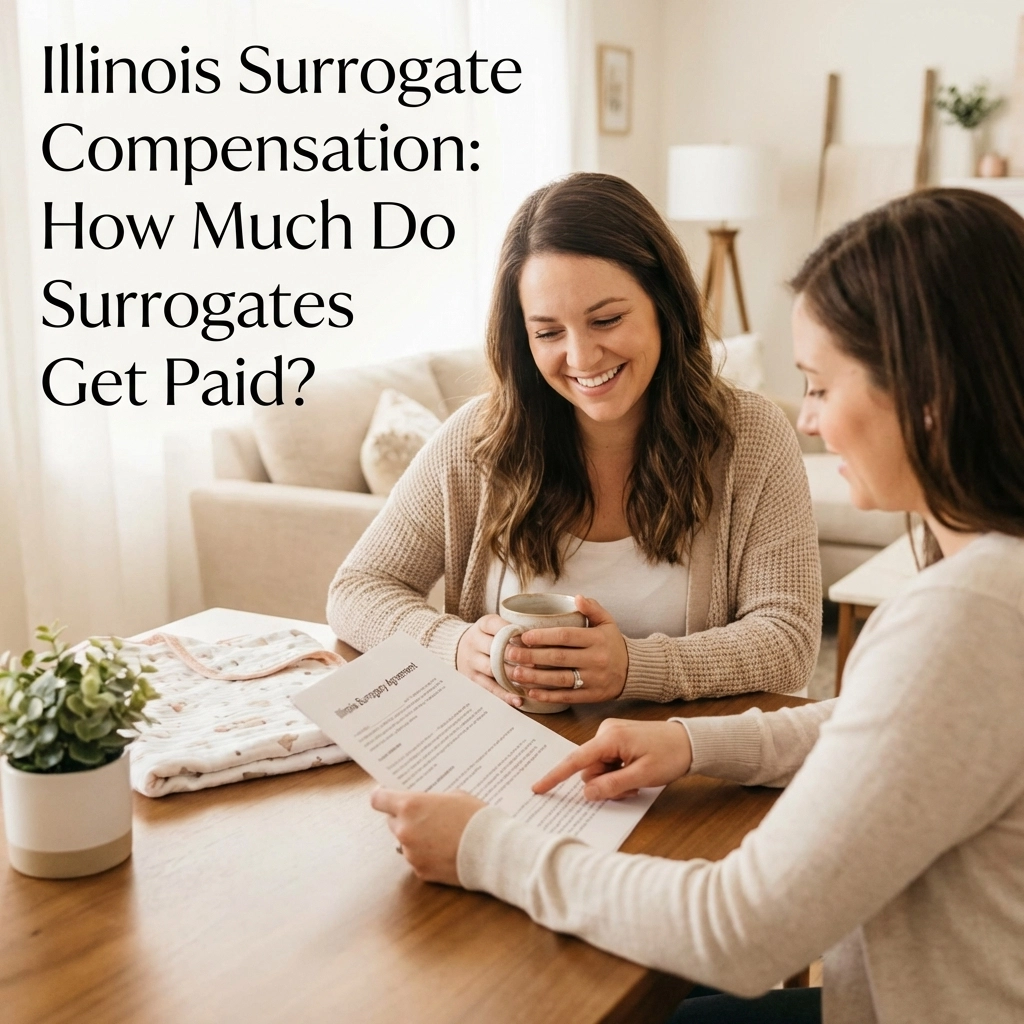 Illinois surrogate compensation overview showing how much gestational surrogates are paid