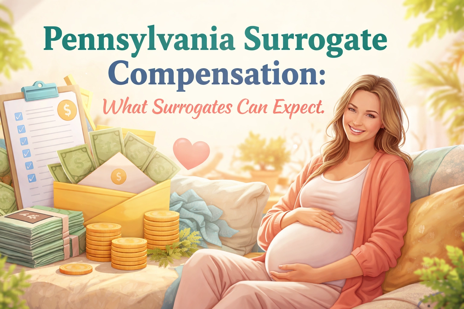 Pennsylvania surrogate compensation overview explaining pay and benefits for gestational surrogates