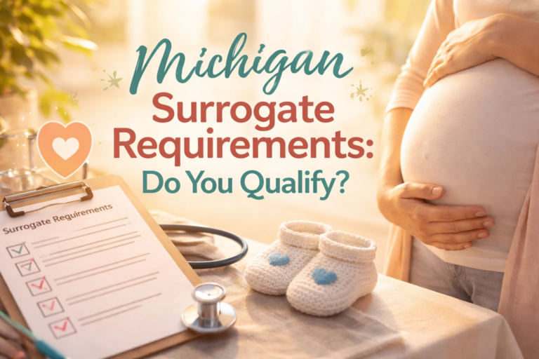 Michigan surrogate requirements overview showing eligibility criteria for gestational surrogates