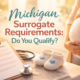 Michigan surrogate requirements overview showing eligibility criteria for gestational surrogates