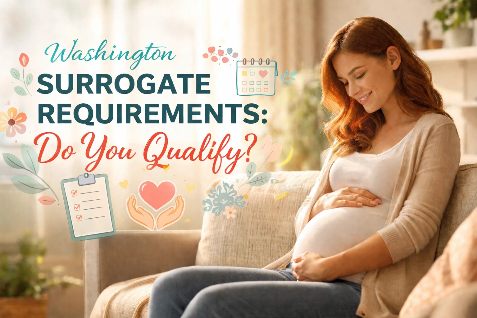 Washington surrogate requirements overview showing eligibility criteria for gestational surrogates