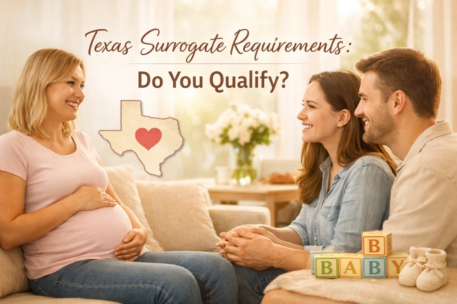 Texas surrogate requirements overview showing eligibility criteria for gestational surrogates