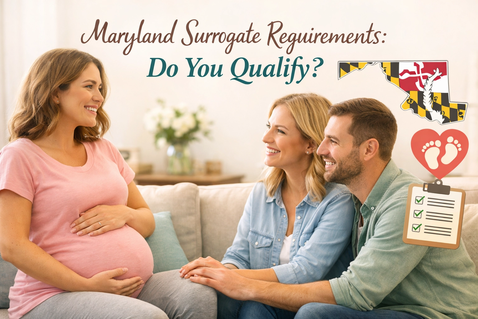 Maryland surrogate requirements overview showing eligibility criteria for gestational surrogates