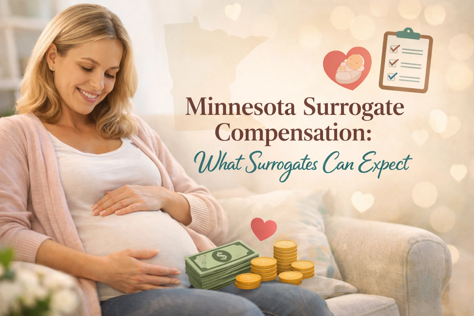 Minnesota surrogate compensation overview explaining pay and benefits for gestational surrogates