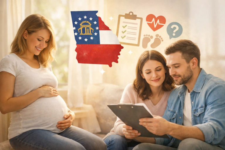 Georgia surrogate requirements overview showing eligibility criteria for gestational surrogates