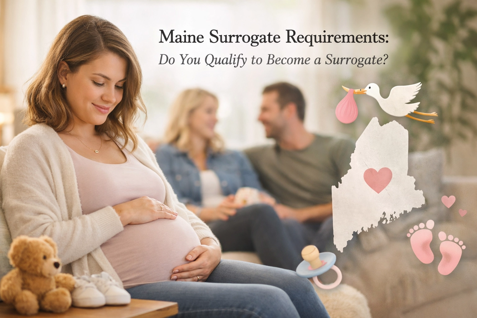 Maine surrogate requirements overview showing eligibility criteria for gestational surrogates