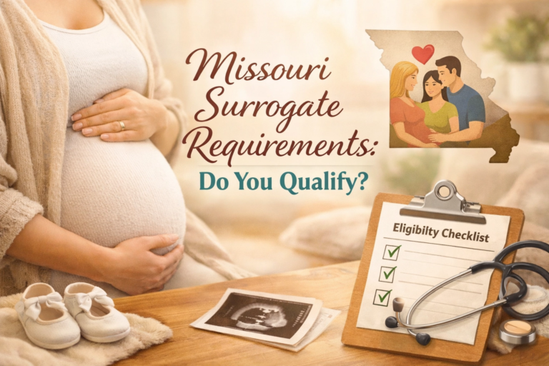Missouri surrogate requirements overview showing eligibility criteria for gestational surrogates
