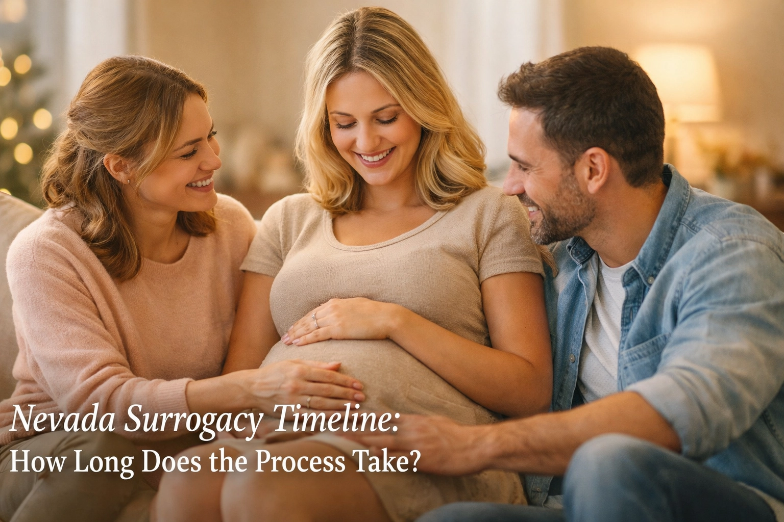 Nevada surrogacy timeline overview showing the stages and length of the gestational surrogacy process