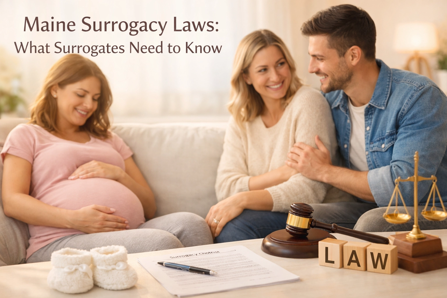 Maine surrogacy laws overview explaining legal protections and requirements for gestational surrogates
