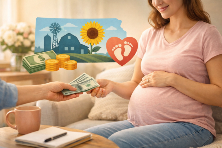 Kansas surrogate compensation overview explaining pay and benefits for gestational surrogates