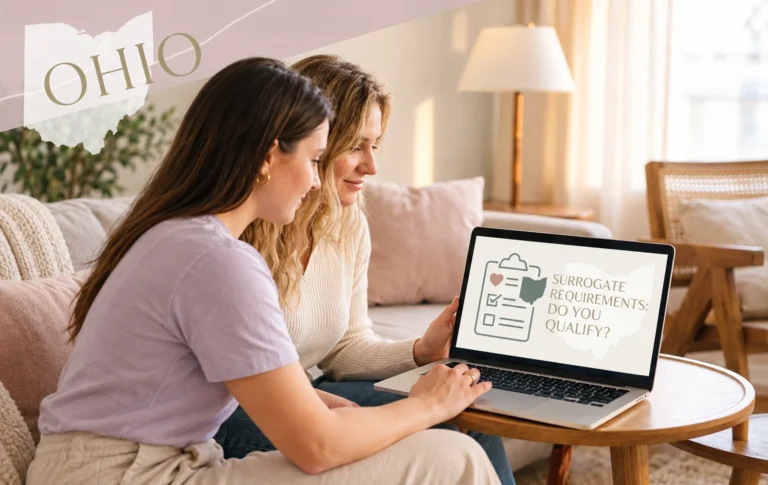 Ohio surrogate requirements overview showing eligibility criteria for gestational surrogates