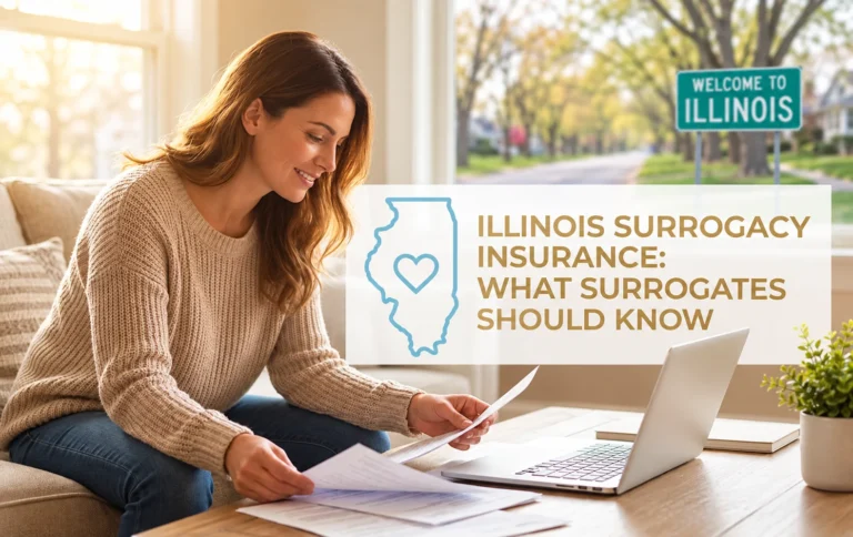 Illinois surrogacy insurance overview explaining health insurance coverage and maternity benefits for gestational surrogates