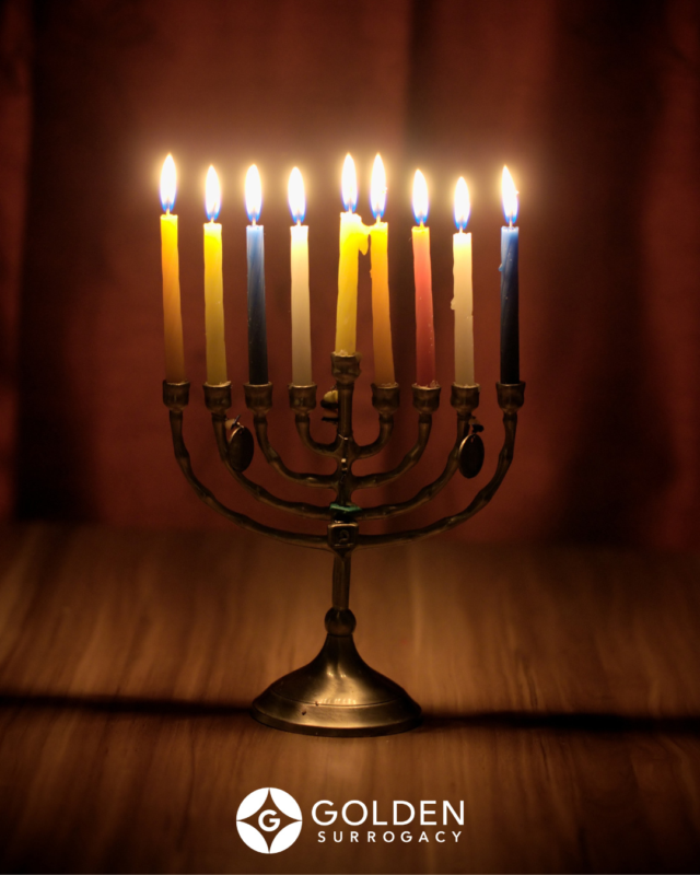 Happy last night of Hanukkah!🕎 We hope your days were filled with love and light for our Jewish friends!⁠
⁠
#hanukkah #lights #festivaloflights #miracle #menorah #jewish #jewishholiday #holiday #celebrate #celebration #dreidel #candles #presents #firstnightofhanukkah #GoldenSurrogacy #EveryoneDeservesAFamily #becomeasurrogate #surrogacy #surrogate #surrogacystory #surrogacyjourney #surrogatefamily #surrogacyrocks #gestationalsurrogacy #proudsurrogate #surrogacyagency #intendedparents #family #fertility #lgbtq
